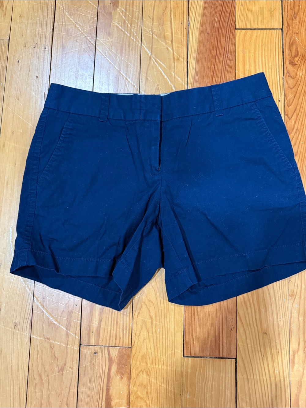 J. Crew Factory Navy Classic Cotton-Blend Shorts